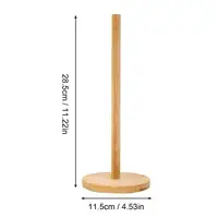 Wooden Roll Paper Towel Holder Bathroom Tissue Vertical Stand Disposable Paper Rack Kitchen Toilet Storage Accessories 6