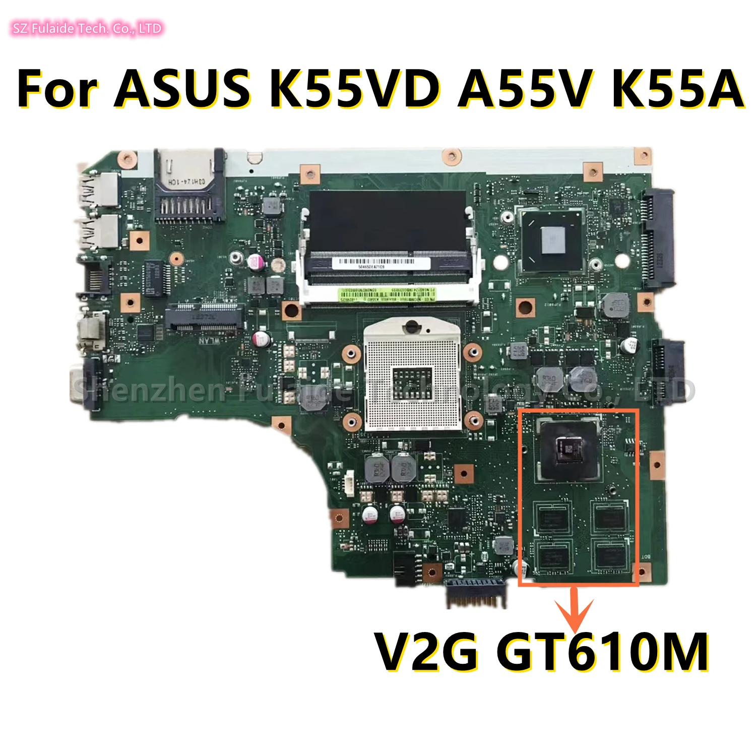 K55VD Main board For ASUS K55VD A55V Laptop Motherboard With GT610M GPU