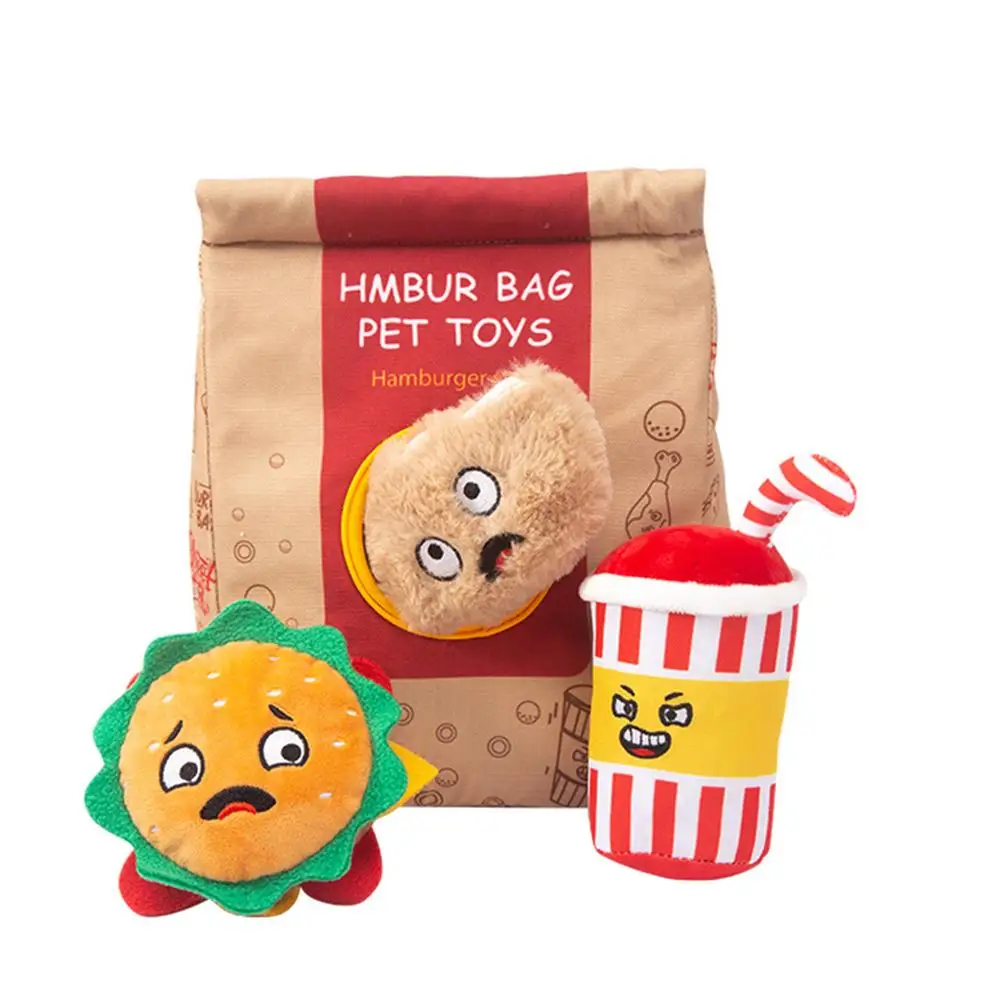 

Dog Hide Food Plush Toy Indestructible Bite Resistant Pet Puzzle Interactive Toys Pet Supplies For Teeth Cleaning