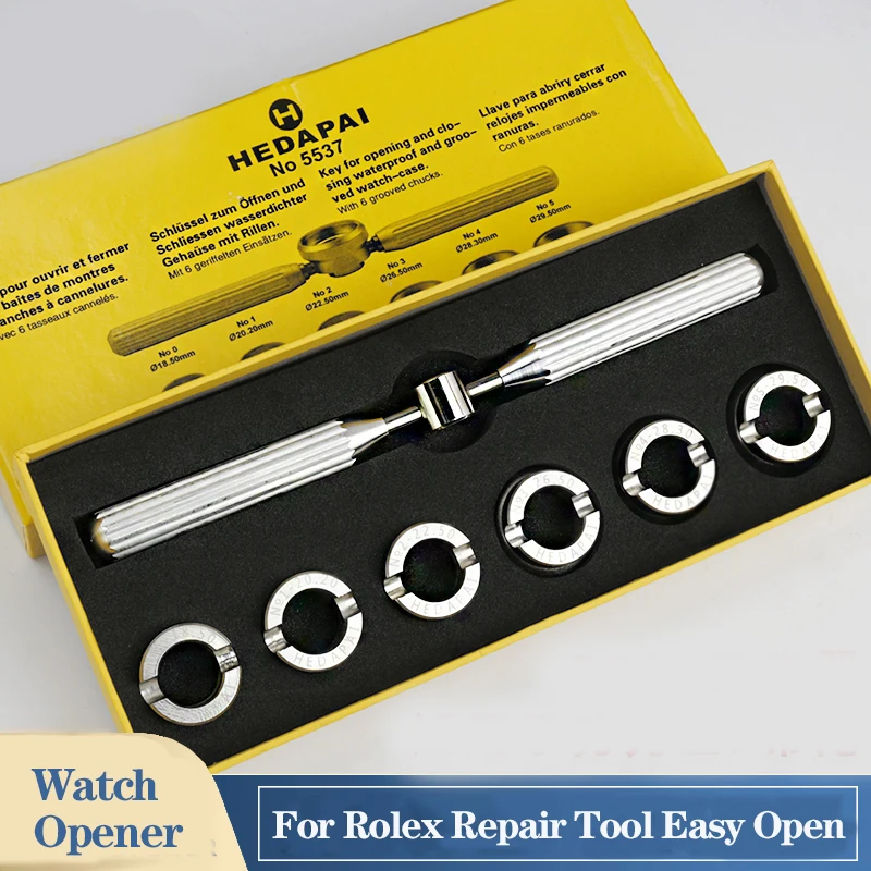 5537 Gear Pattern Cap Repair Watch Tool Clock Watch Opener Easy Open Back Case Per Rolex Tudor Metal Kit Di Rimozione Dell'Acciaio Inossidabile