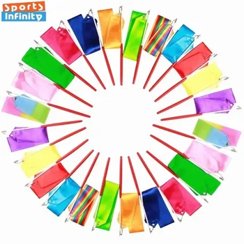 2M 4M 6 metri colorato palestra danza nastro ritmica ragazza arte ginnastica balletto Streamer Twirling Rod Rainbow Stick allenamento sportivo