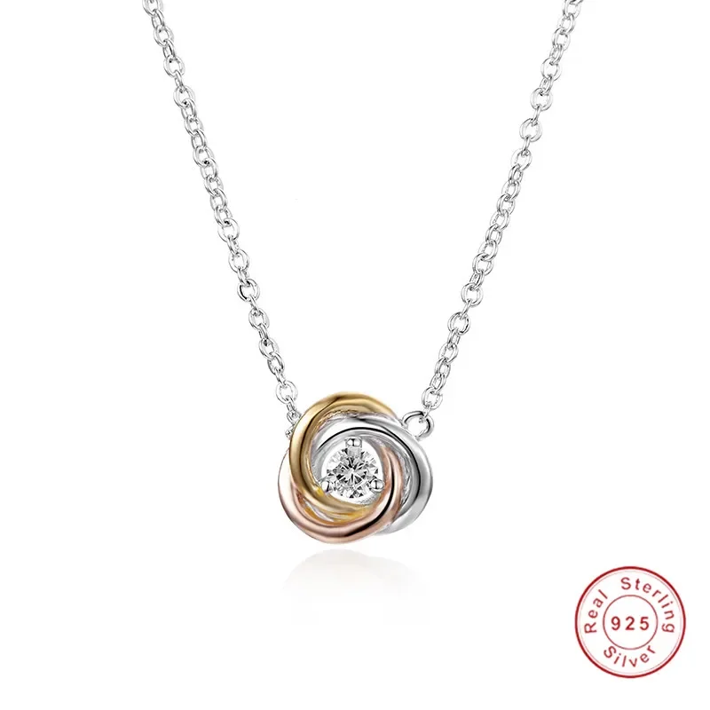 Tricolore Oro Bianco, Oro Rosa, Croce D'Oro Pendenti Con Gemme E Perle 1Ct Sona Zircon Dell'Argento Sterlina 925 Di Cerimonia Nuziale Del Pendente Con
