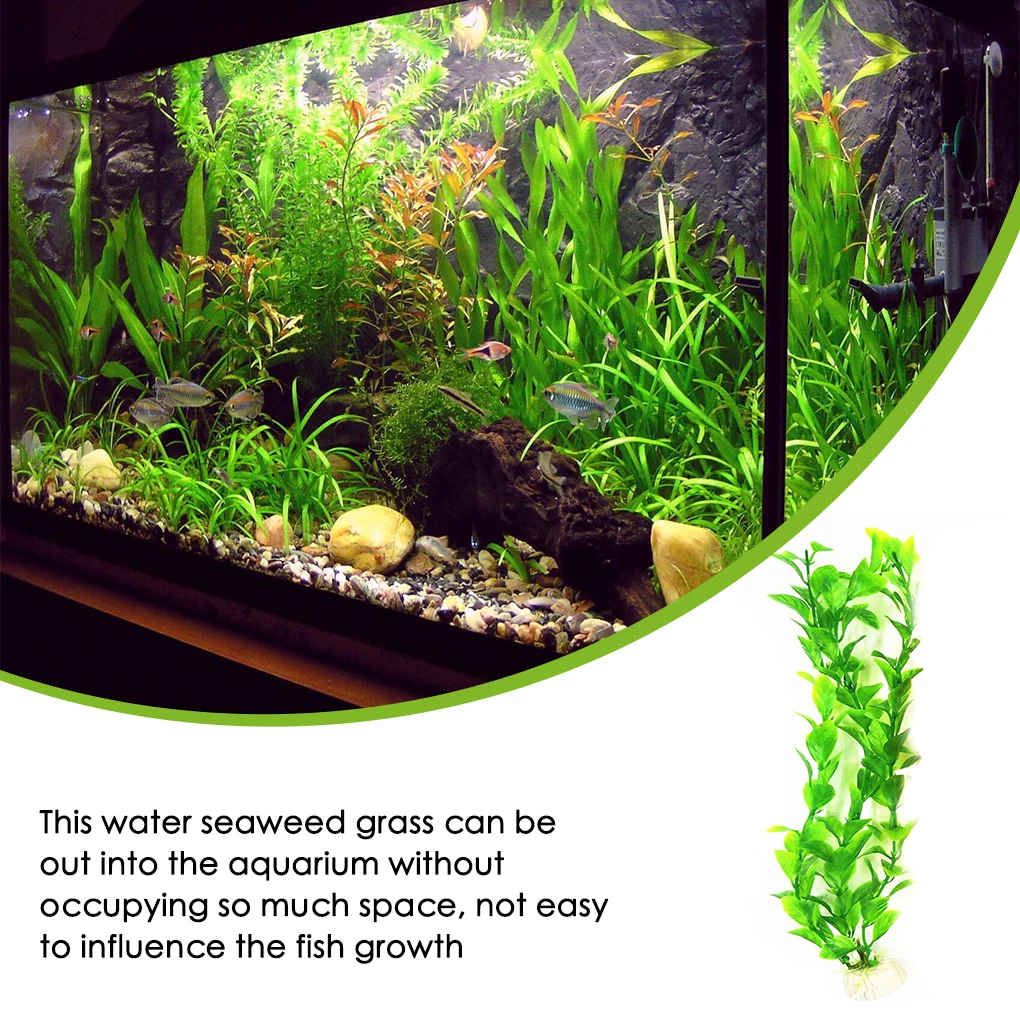 Fish Tank Decorations Aquarium Fish Tank Artificial Green Seaweed Vivid Water Plants Plastic Plant Decorations