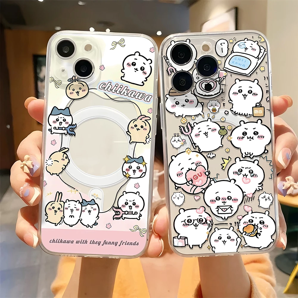 Chiikawa New Magsafe Magnetic TPU Phone Case for Samsung Galaxy S24 S23 S22 S21 S20 Plus Ultra 5G