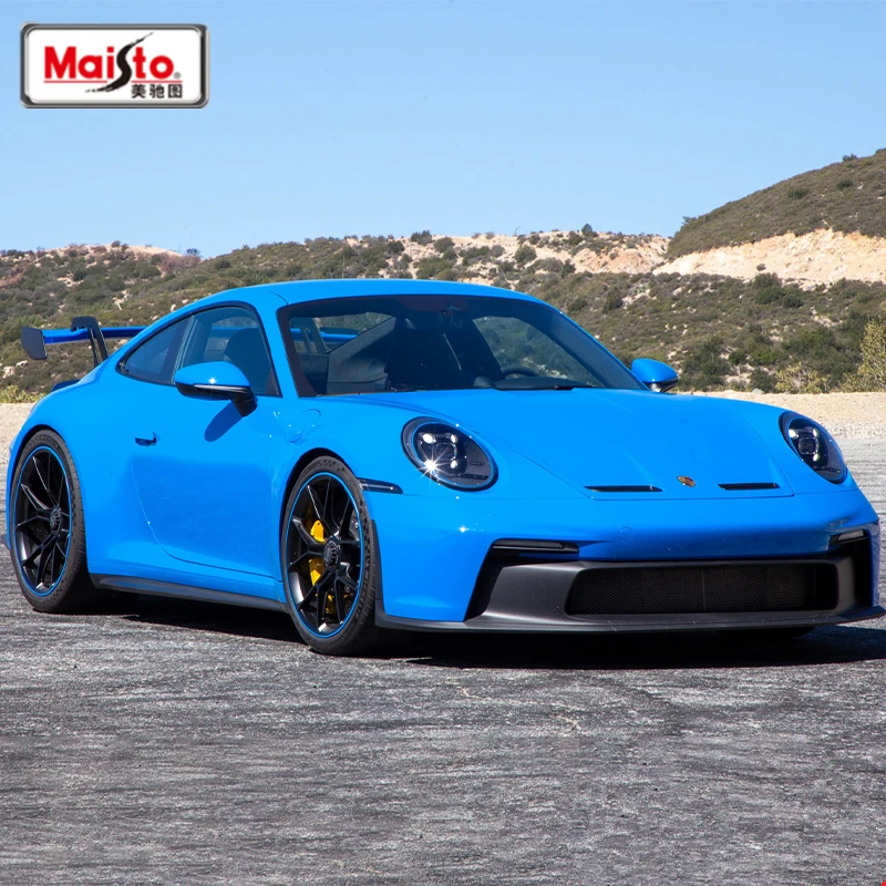 

Модель спортивного автомобиля Maisto 1:18 2022 Porsche 911 GT3 из сплава, модель литая металлическая Игрушечная машина, модель имитации коллекции, подарок для детей