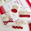 New Star Hairpin Bowknot Hairpin Red Star Headwear Duck Billed Clip Women Hair Styling Tool Christmas Hair Accessories