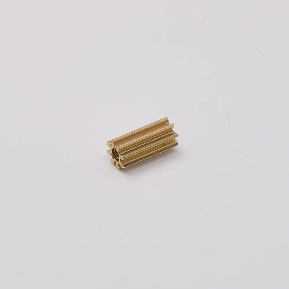 Metal Copper Brass Gear 8T Teeth 10mm Height Brass Pinion Gear motor gear transmission gear Fit 2mm Shaft RC Toy Car