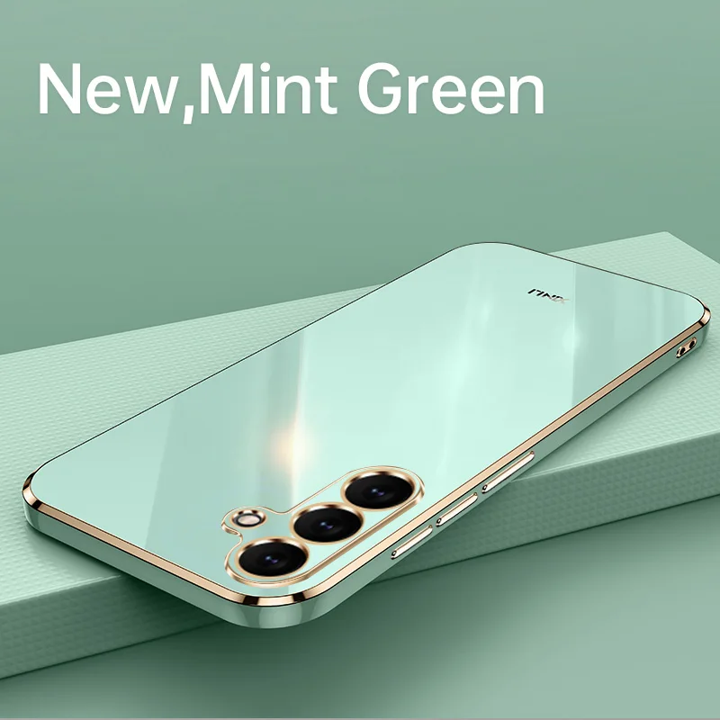 Luxury Original Silicone Back Cover with Plating Finish