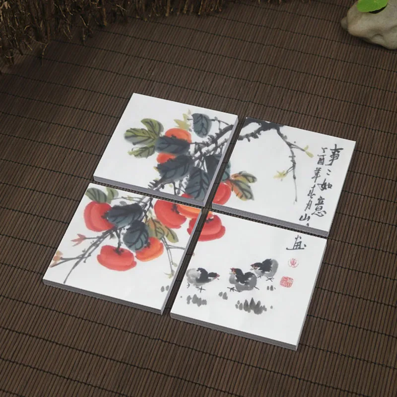 

1pcs Calligraphy Rice Paper Blank Cultural Wall Decorative Chinese Style Traditional Write Painting Retro Creative Small Square