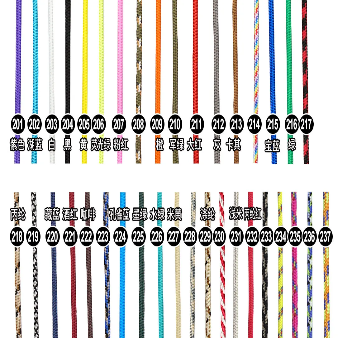 2mm Paracord Rope one stand Cores Paracord for Survival Parachute Cord Lanyard Camping Climbing Camping Rope Hiking