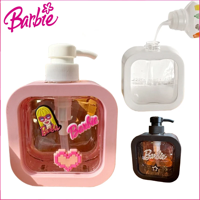 

Barbie Lotion Bottle Kawaii Soap Dispensers Kitchen Bathroom Lotion Dispenser Refillable Lotion Shampoo Shower Gel Empty Bottles