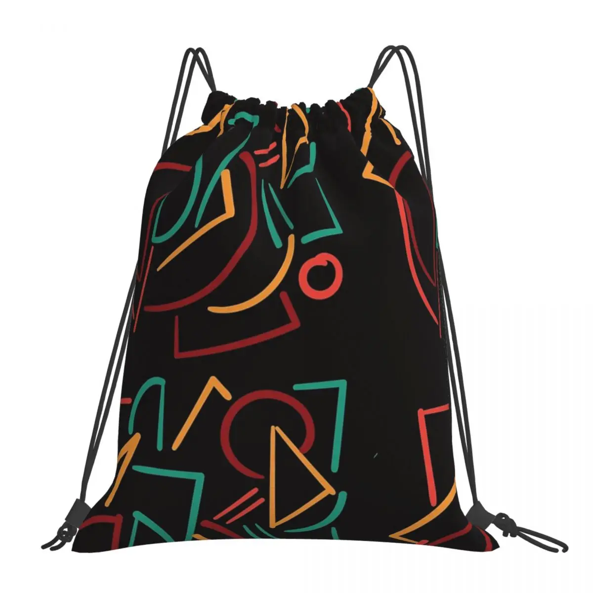 

Рюкзаки с геометрическим рисунком среднего века, портативные сумки на шнурке, сумка для хранения на шнурке, сумки для книг для мужчин, женщин, студентов