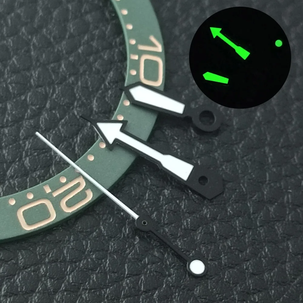High-End 28.5MM Watch with Modified Green Illuminated Dial and Hands