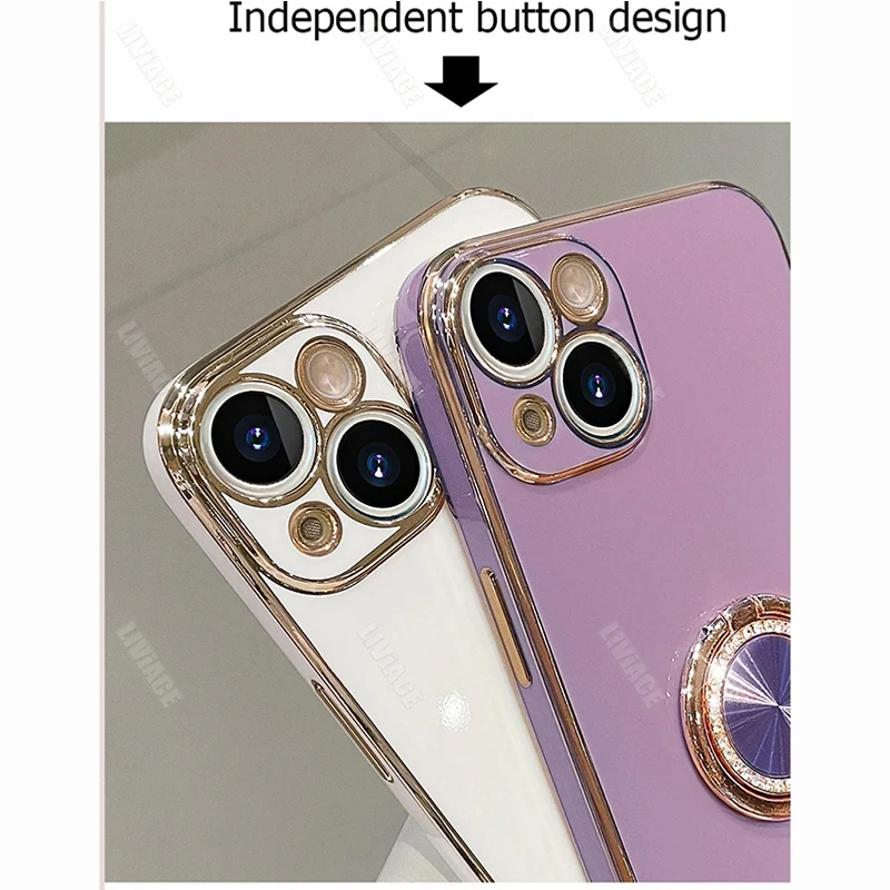 Diamond Bling Ring Holder Stand Case Cover