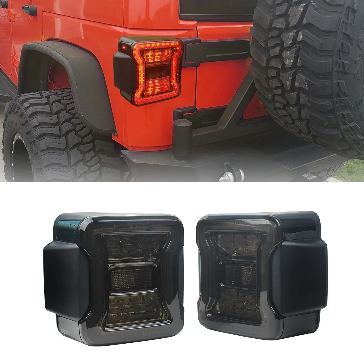 

LED Tail Light for Jeep Wrangler JK 2007-2017 USA /EU Version Rear Reverse Brake Lamp Turn Signal Light Daytime Running Lamps