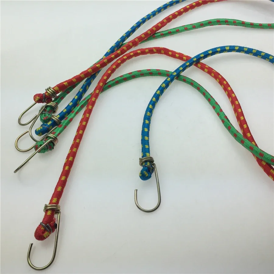 Electric Car Shelf Metal Hook Tied Ropes Mountain Bike Tied Luggage Band Elastic Rope Round 2 Pcs
