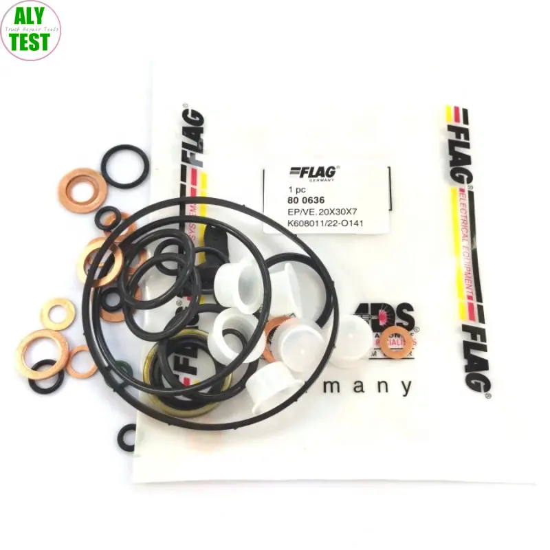 

ALYTEST 10 Bags 800636 VE Pump Gasket Repair Kits 80 0636 with 20*30*7 Oil Seal Diesel Fuel Injection