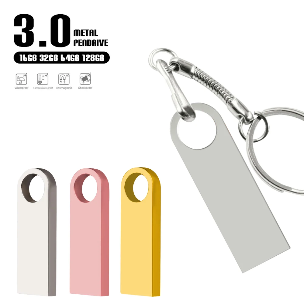 

Metal USB Flash Drive 4gb 8gb 16gb Pendrive metal Waterproof 128gb 64gb 32gb Pen Drive 3.0 USB Stick u Disk Key Memory gifts