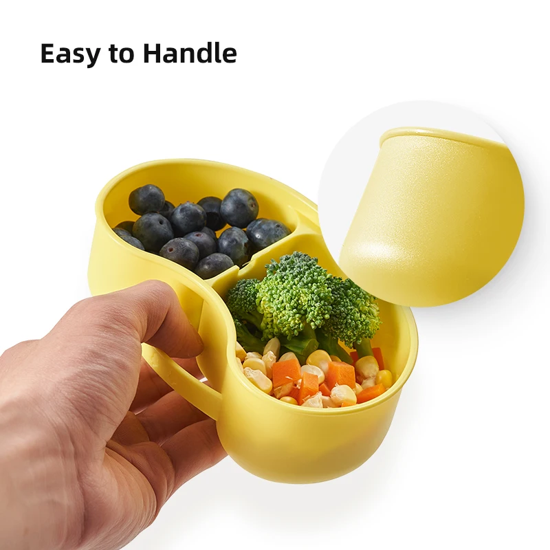 Portable and Grindable Baby's Complementary Food Bowl set,Separate Hot and Cold Food, Perfect for School, Picnics, and Trips 4