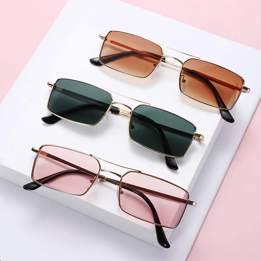 Retro Chic Unisex Polygon Sunglasses with Colorful UV400 Protection