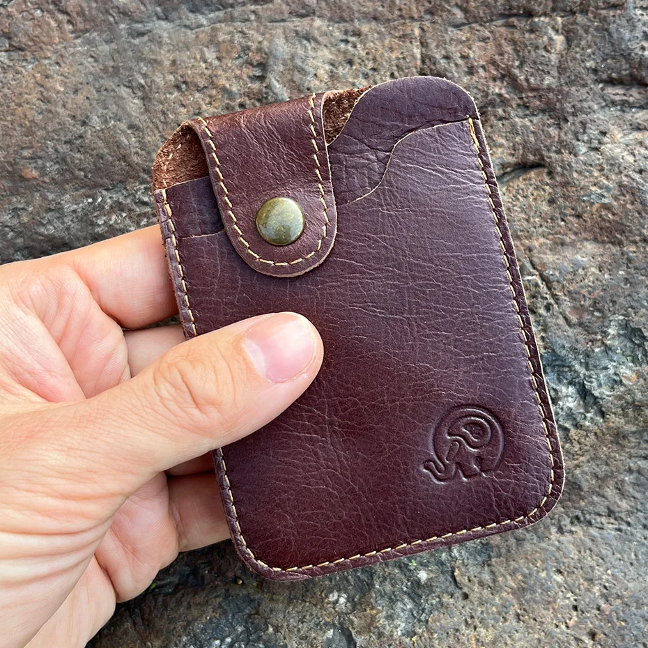 Slim Cowhide Leather Card Holder for Bank Cardholder Leather Cow Package Bus Card Case wallet card holder card holder credit card holder id card holder