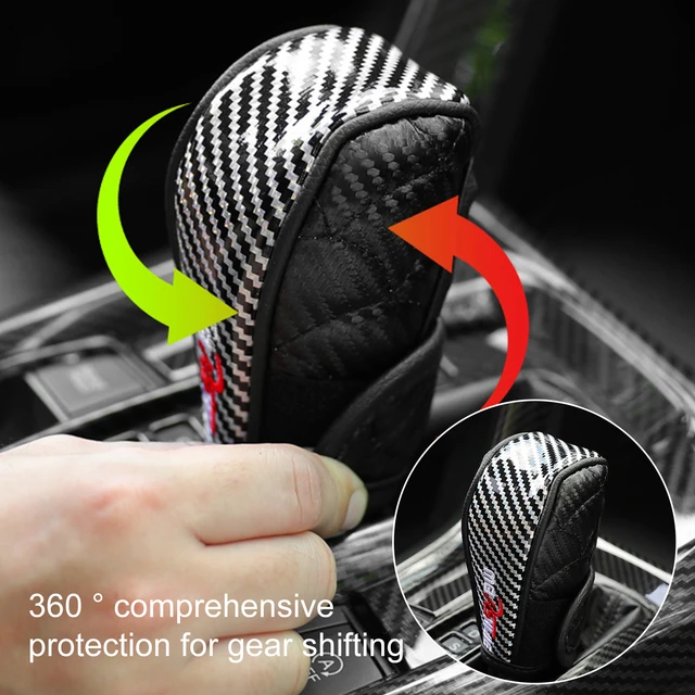 Car Gear Shift Cover Leather Shift Lever Cover Gearbox Shifter Knob  Protector Automatic Transmission Handle Stick Case Styling