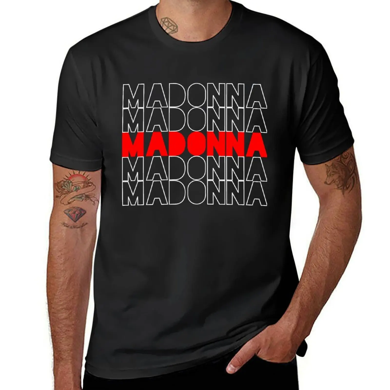 

Madonna T-shirt blacks boys animal print aesthetic clothes funny t shirts for men