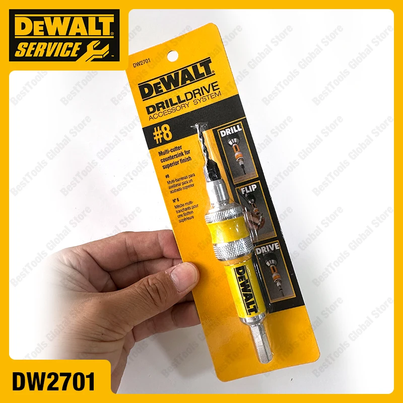 DEWALT 드릴 드라이브 액세서리 시스템, 플립 드라이브 컴플리트 유닛, 카운터 싱크 우드 드릴, DW2700, DW2701, DW2702 6 8 10