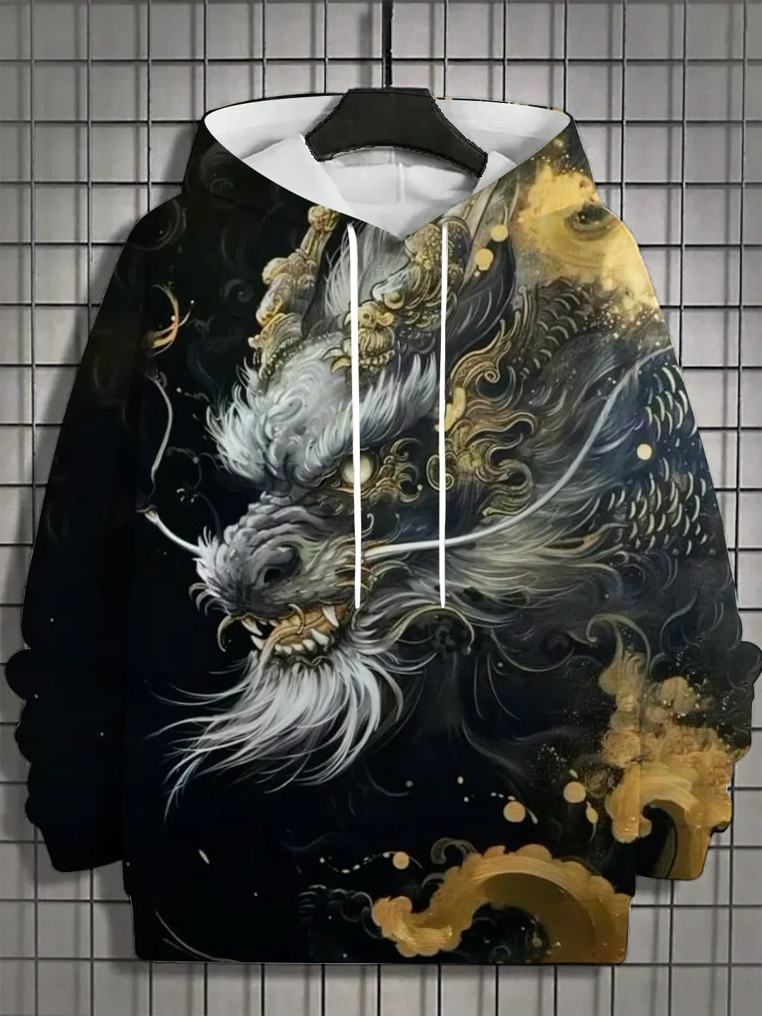 thumbnail image 1 of Sudadera con capucha para hombre con estampado 3D de animales, sudadera con capucha de manga larga con gráficos de tigre y león, moda de otoño, sudadera con capucha de dragón para hombre, ropa de call, 1 of 5