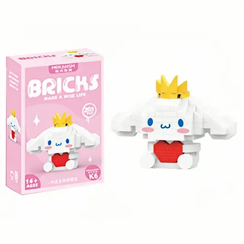 99 style SANRIO Hello Kitty Building Blocks Cartoon Figures Kuromi Bricks My Melody Children's Assembly Toys Cinnamoroll Gift - Image 39