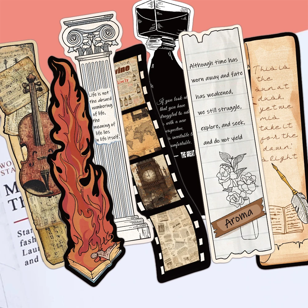 30PCS Retro Reading Theme Bookmarks Decoration Tags Books Novels Books Gifts Decoration floral painting bookmark silicone bookmark paper bookmark acrylic bookmark bookmark page holder bookmark holder stained glass bookmark bookmarks stationery supplies