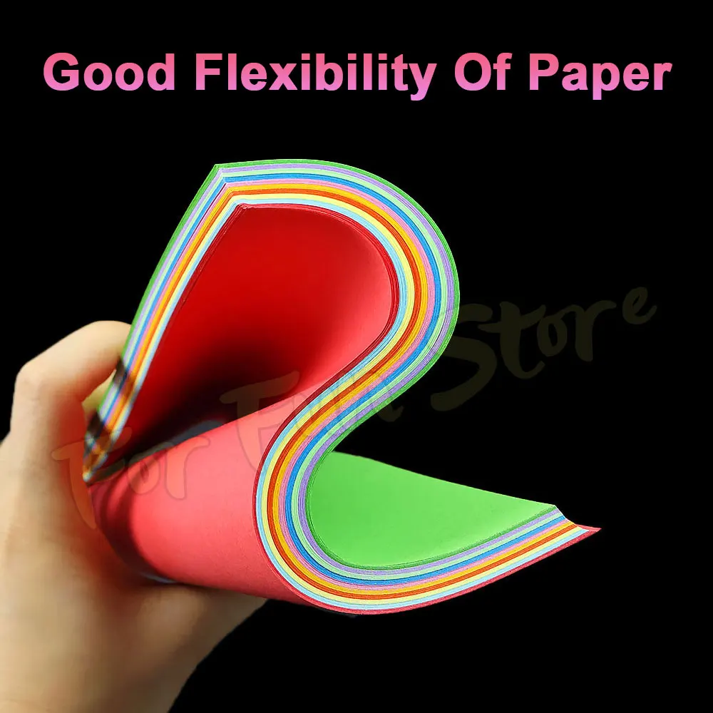 Origami Paper Handmade Craft Paper Handmade Paper Diy Craft Materials 10 Colors 100 Sheets Double Sides Colored Paper 20x20cm Square Origami Children's Handmade Origami DIY Paper Cutting