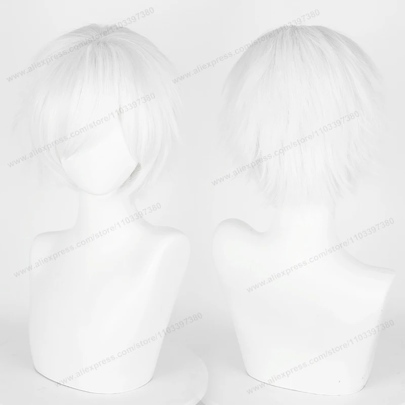 30cm Multicolor Short Straight Heat Resistant Synthetic Cosplay Wig