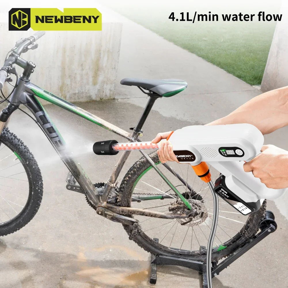 220Bar 5 IN 1 Brushless Car Washer 3 Gears Cordless Household Garden Cleaning Irrigation Tool 18V Battery high pressure washer