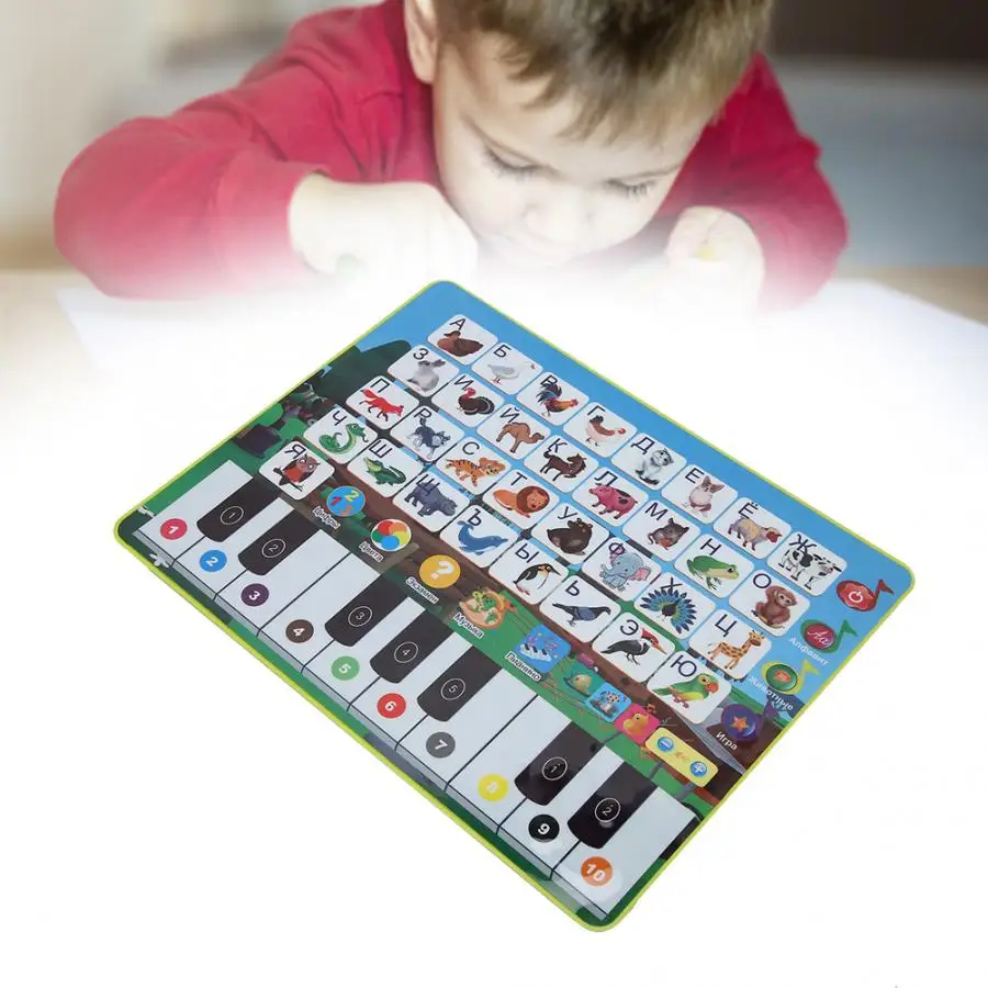 Russian Language E-book Learning Machine Toy Book for Children Early Learning Sound Book Reading Machine Verbal Training 5