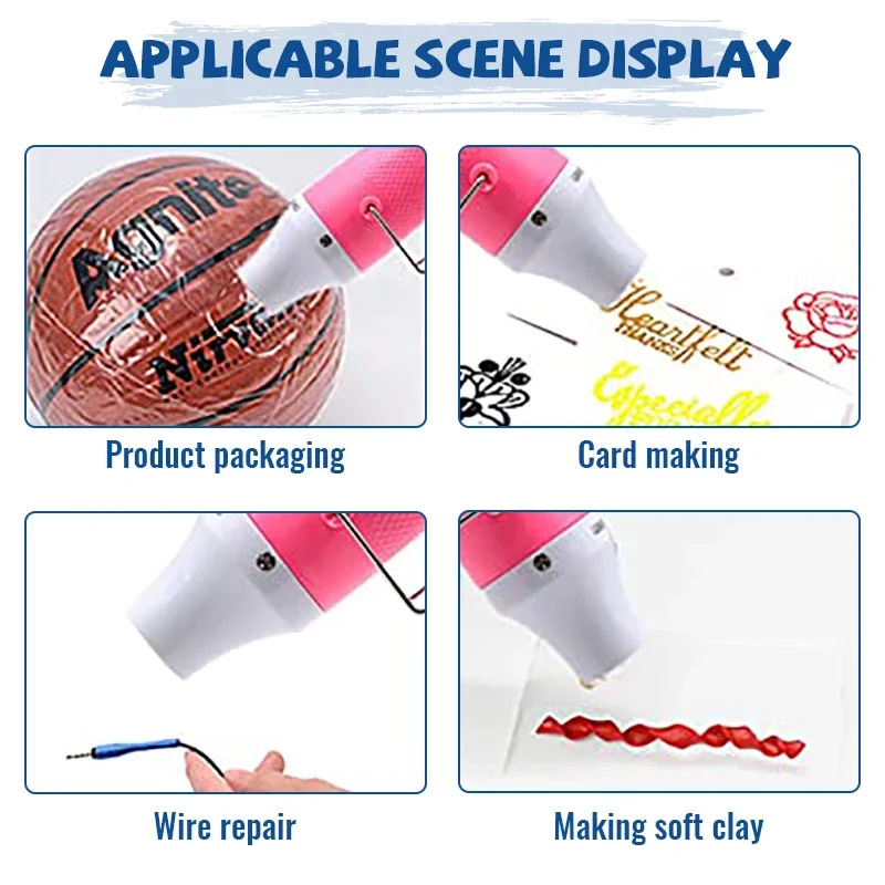 220V EU Heat Gun Mini Hot Air Gun DIY Soldering Temperature Blower Gun Electric Power Hot Dryer for Craft Shrink Tubing Car Wrap 3
