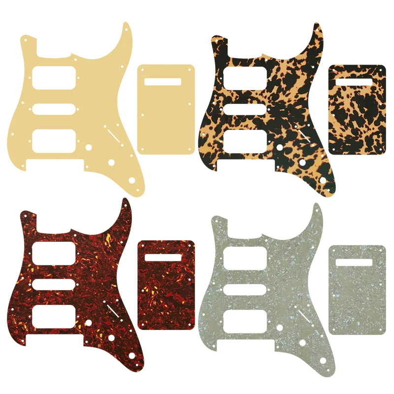 

FeiMan Custom Guitar Parts - For US 11 Screw Holes Strat With Floyd Rose Tremolo Bridge Single HSH Scratch Plate Back Plate