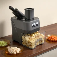 Coupe-légumes électrique 100W, hachoir et trancheuse à légumes professionnel, machine de découpe pour restaurants, hôtels, cafétérias 6