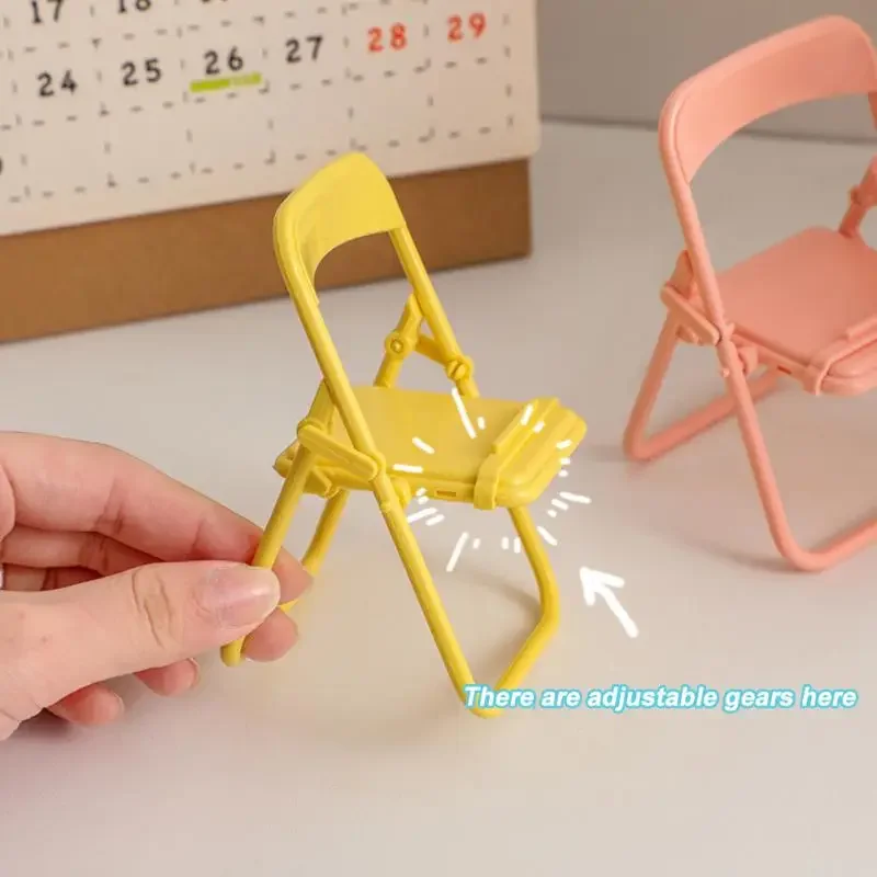 Cute Mobile Phone Stand Desktop Phone Stand Kawaii Mini Chair Adjustable Holder for ipad Cellphone Desk Organizer Tablet Support