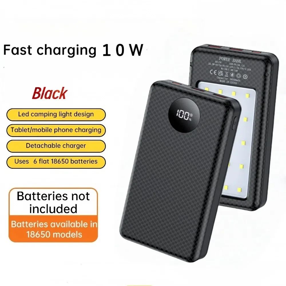 מארז סוללת גיבוי 6*18650 20000mAh 22.5W טעינה מהירה 15W טעינה אלחוטית מארז סוללת גיבוי לטלפון