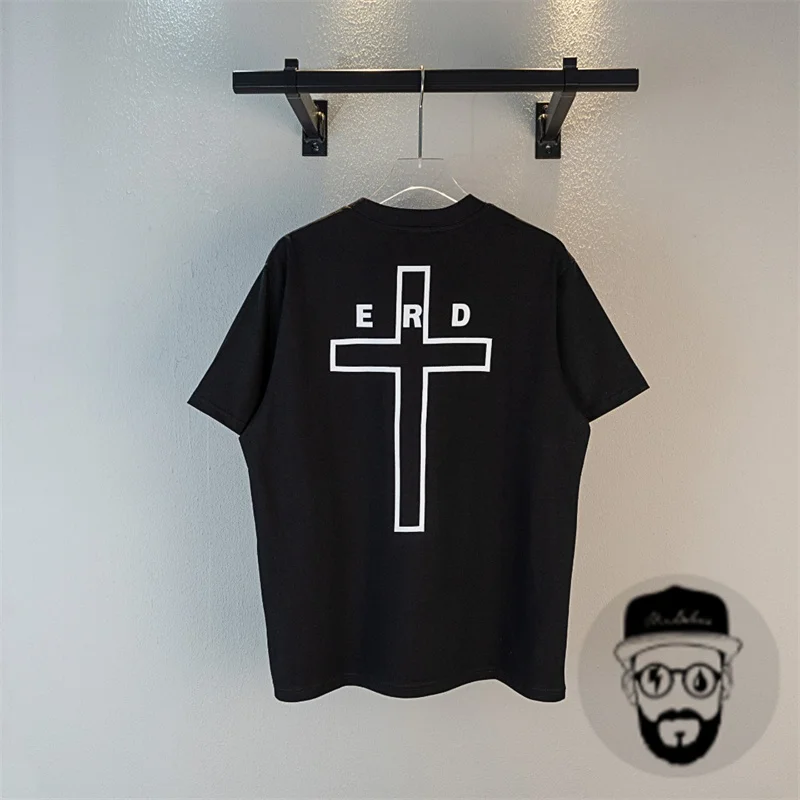

Y2K Vintage Black Big Logo ERD T-shirt Summer Men Women Quality Oversized Round Neck T Shirt Streetwear Top Tee