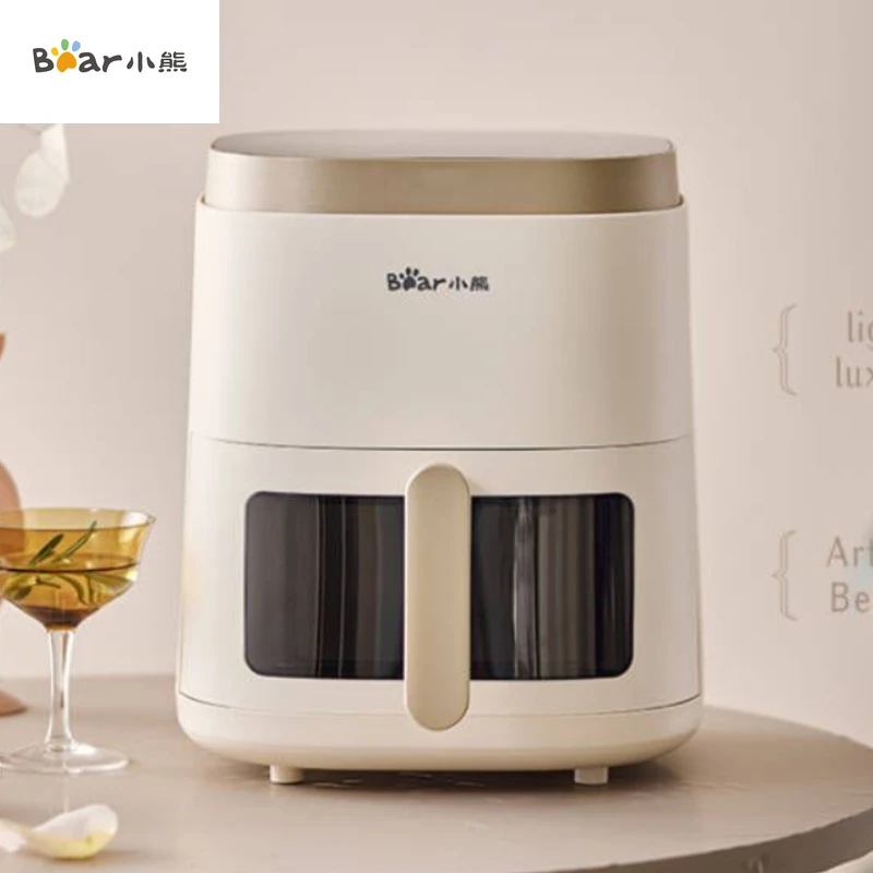 Bear 5L Air Fryer Without Oil Hot Air Electric Fryer with Viewable