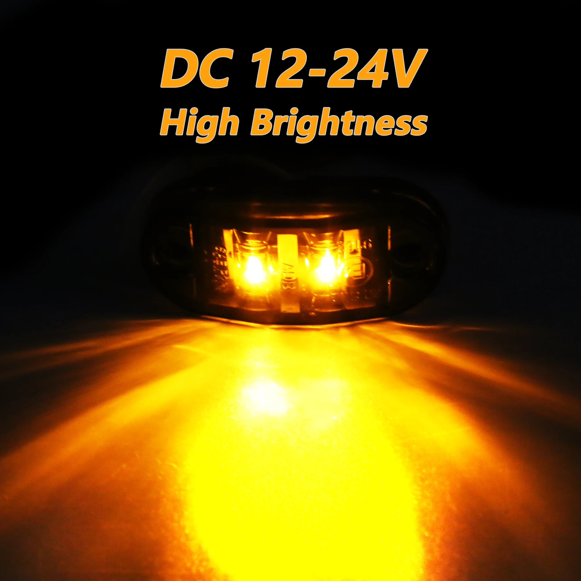 Luci Di Posizione LED 12/24V - 12 Pezzi Mini Luci Gialle Impermeabili Per Rimorchi, Camion E Camper