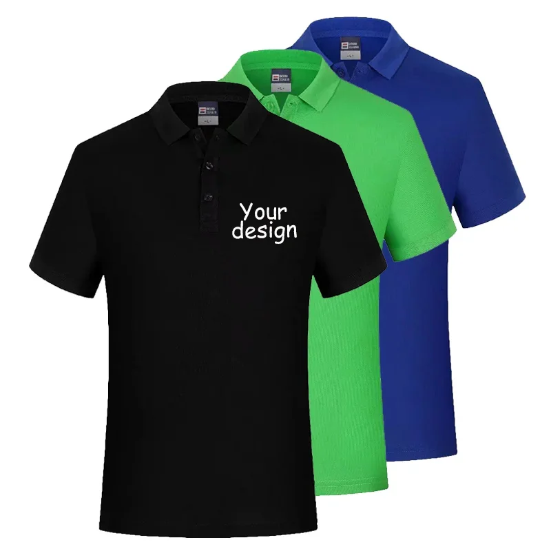 Polo shirt Men Women Summer Short Sleeved Casual Work Advertising Team Customization Design Logo