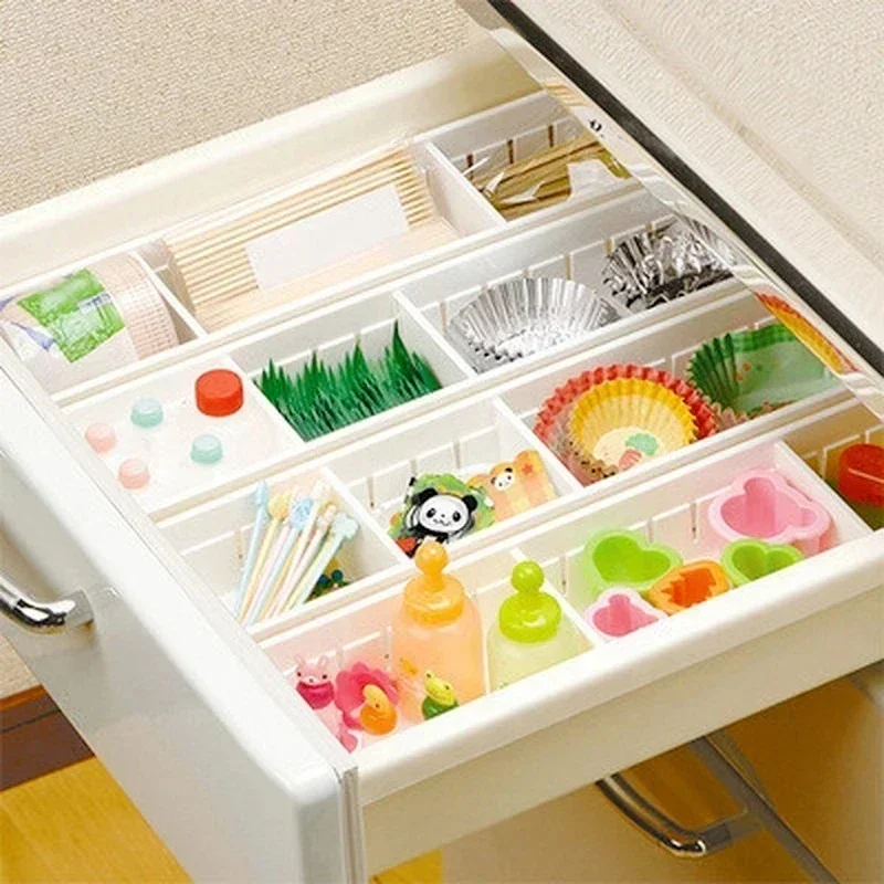 Kitchen Drawer Organizer Cutlery Storage Box Cabinet Organizer with Built-in Divider Board Utensil Storage Box for Drawers 5