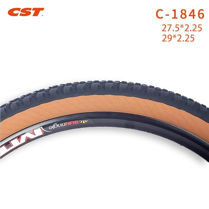 CST PATROL-Mountain Bicycle Tire, Cross-Country MTB Bike Parts, Brown Edge, C1846, 27.5 ", 29x2.25, 29", 2.25"