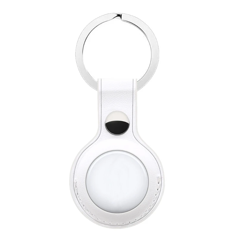 Anti-Lost Leather Protective Cover for Airtags Location Hanging Buckle Protective Cover with Keychain