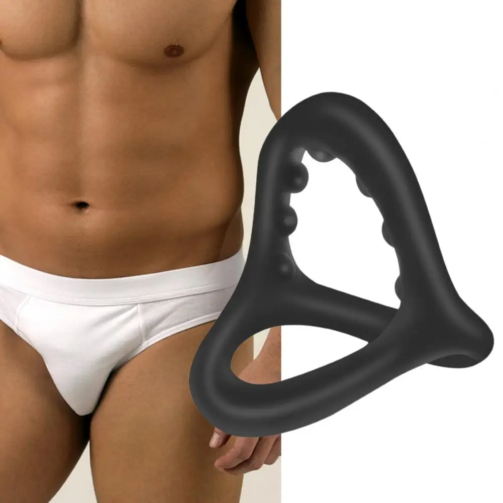 Penis Ring Soft Bumpy Stripe Improve Endurance Erection Enhancing Three-ring Long Lasting Men Sex Toy Dildo Ring Adult Products