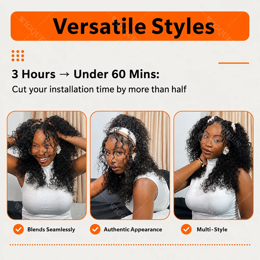 15A Small Spirals Curly Miracle Knots Feather Crochet Human Hair For Boho Braiding Invisible Knot PreSeparated Knotless Kinky Curly Crochet Human Hair Extensions Reusable Pre looped Natural Black Crochet Bundles With String Bulk 100% Human Hair Extensions 6