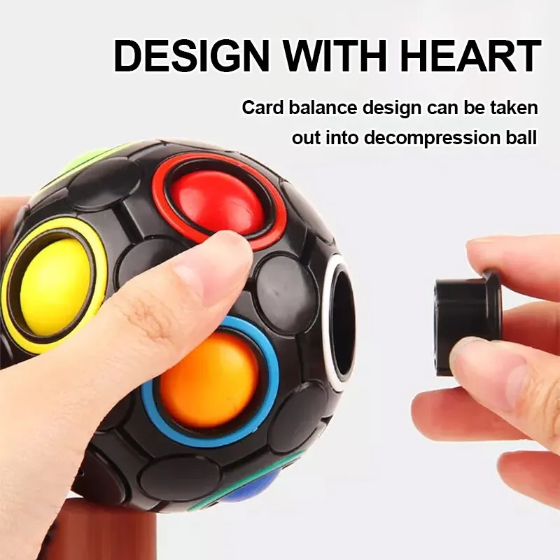 New Fidget Spinning Top Rainbow Magic Ball Fidget Toys Game Set Bundle